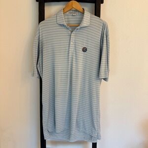 Holderness & Bourne XL‎ Blue Striped Golf Polo Shirt Mens